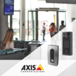 Axis Communications building with people and access controls