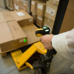 picture of scanning a box from a distance