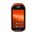 handheld mobile computer and scanner with orange screen and cover