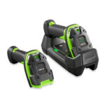 2 handheld scanners, 1 in charger