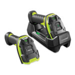 2 handheld scanners, 1 in charger