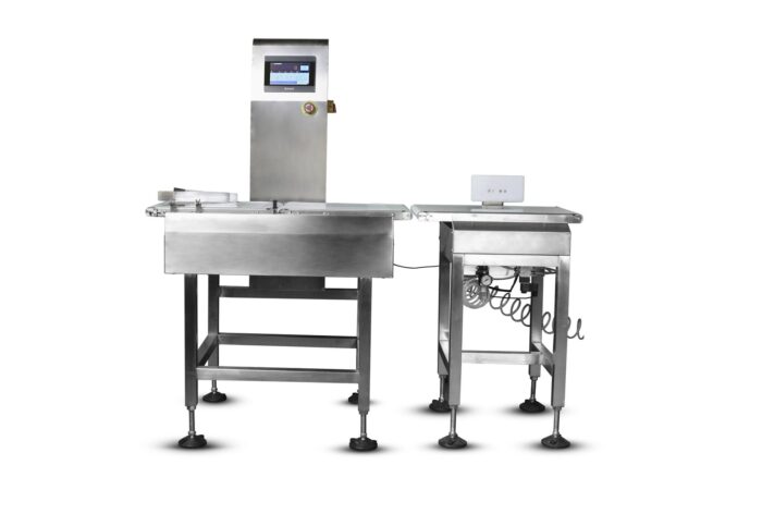 Continuous In Motion Checkweigher System with Pneumatic Kick Out