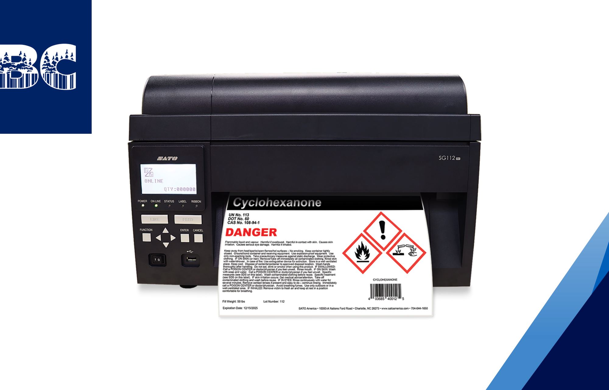 SATO SG112-ex Industrial Printer